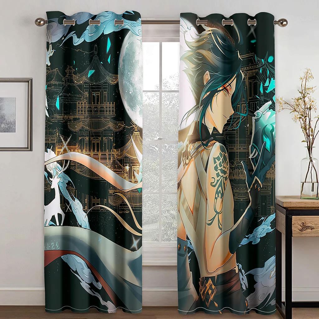 

Children's Favorite Cartoon Anime Games Character Curtains 2 Panel Living Room Bedroom Balcony Den Kids Room Decor Curtains