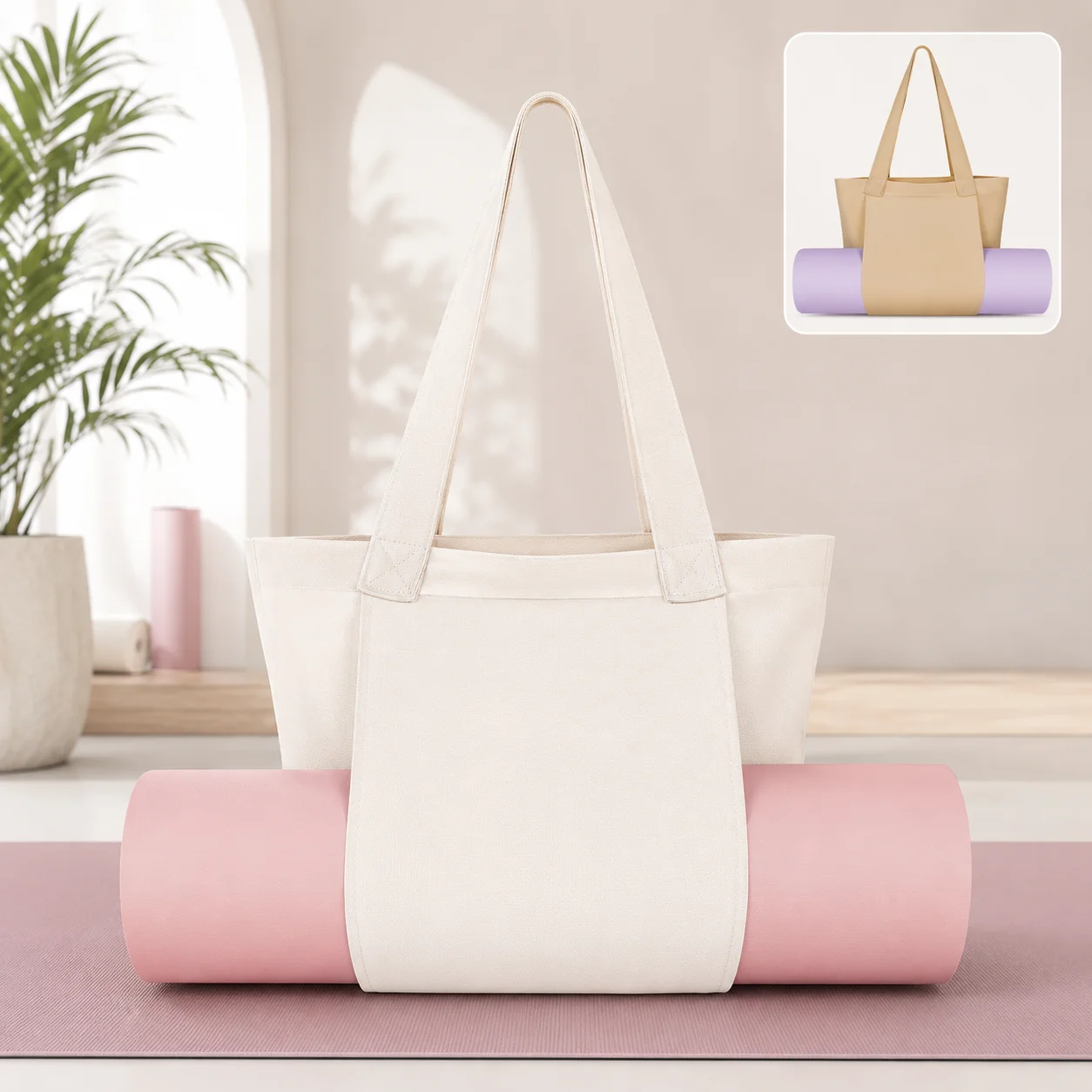 Bolsa de Yoga Grande em Lona c - Yoga Fitness Logo Design avaliação e preço