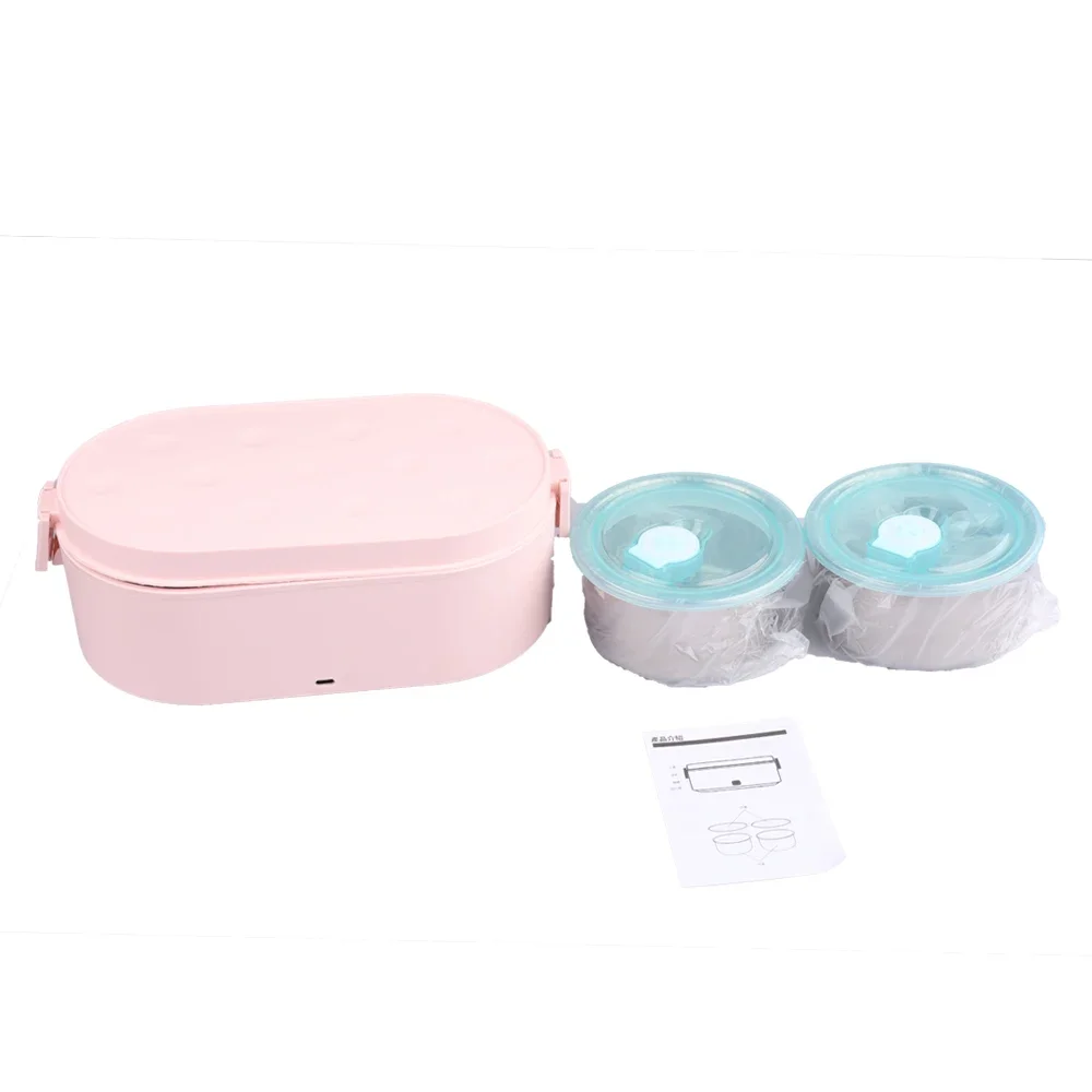 Safe And Portable Stainless Steel Insulated Lunch Box, USB Charging Mini Bento Box, Car Home Electric Lunch Box, Travel Kitchen