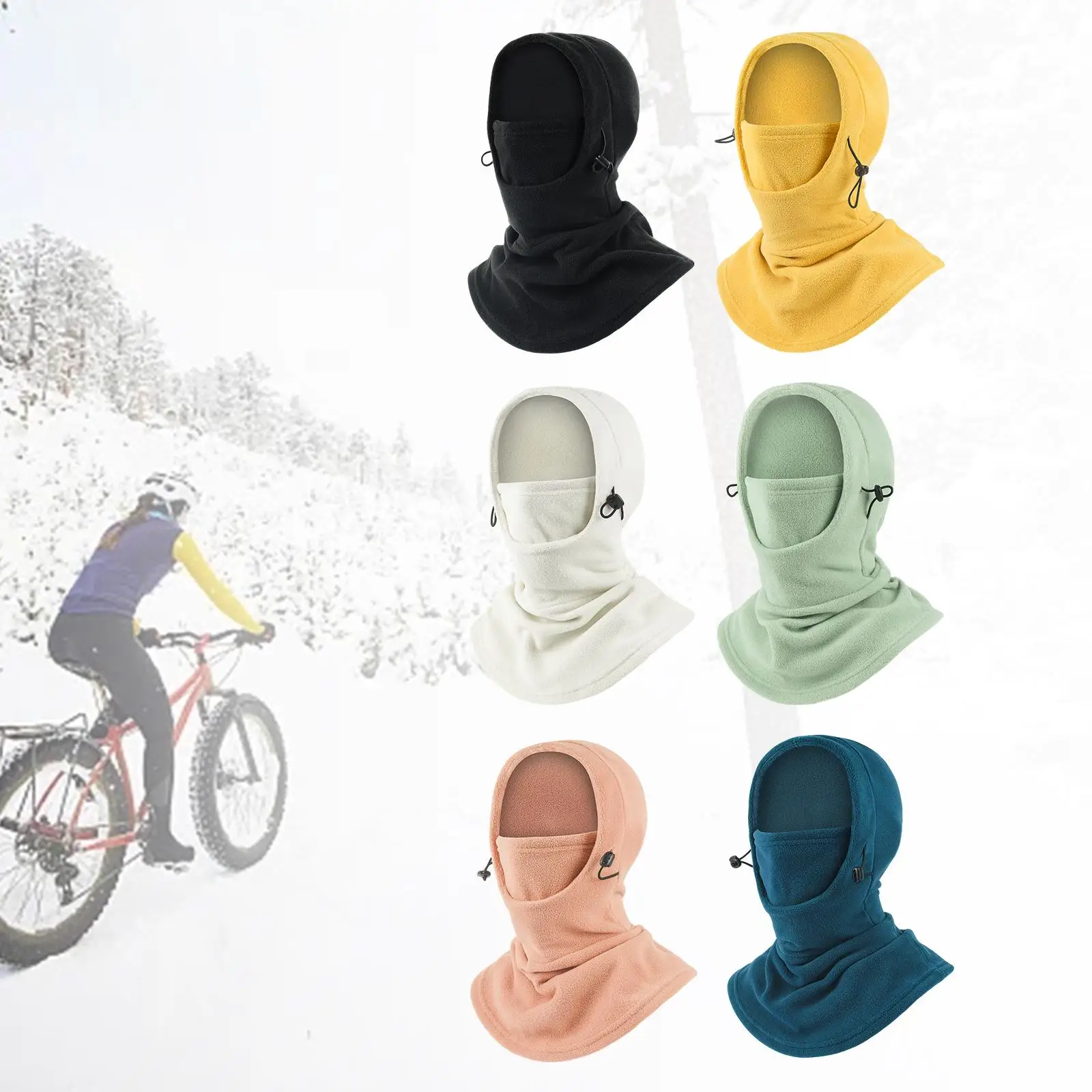 

Winter Balaclava Thermal Snowboard Hat Men Women Adjustable Face Cove for Biking Motorcycle Gear Skiing Bicycling Camping