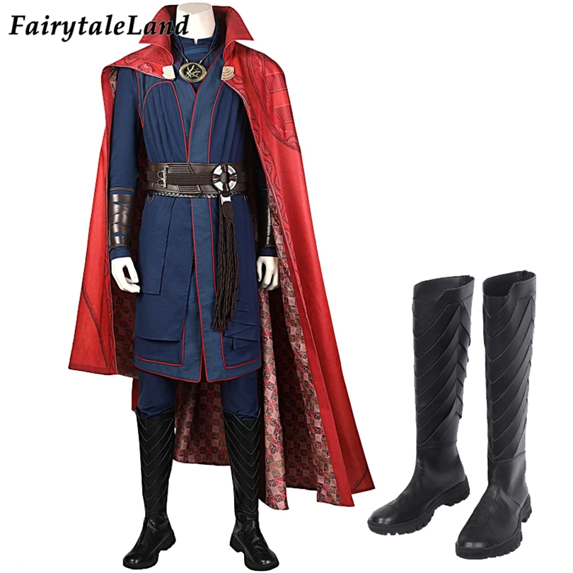 2022 Doctor in Multiverse of Madness Cosplay Stephen Costume Superhero Complete Outfit with Boots Custom Made