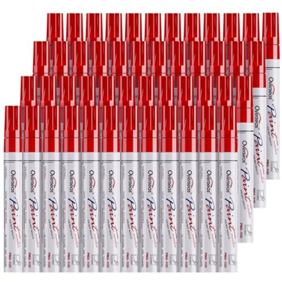 

48 Paint Pens Oil Based Permanent Markers Set - Quick Drying Waterproof Fade-Resistant Medium Tip Paint Markers Bulk for Wood M