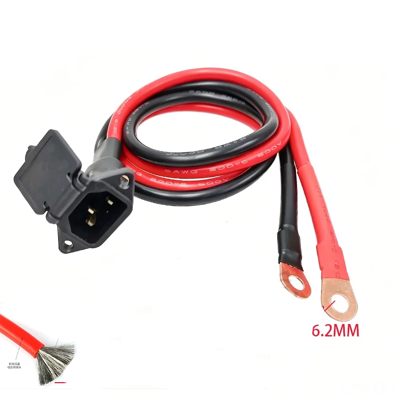 For Outdoor Harsh Environments 50A Power Cord High Temp Cable Extreme Temperature Resistance Thickened Copper Nose