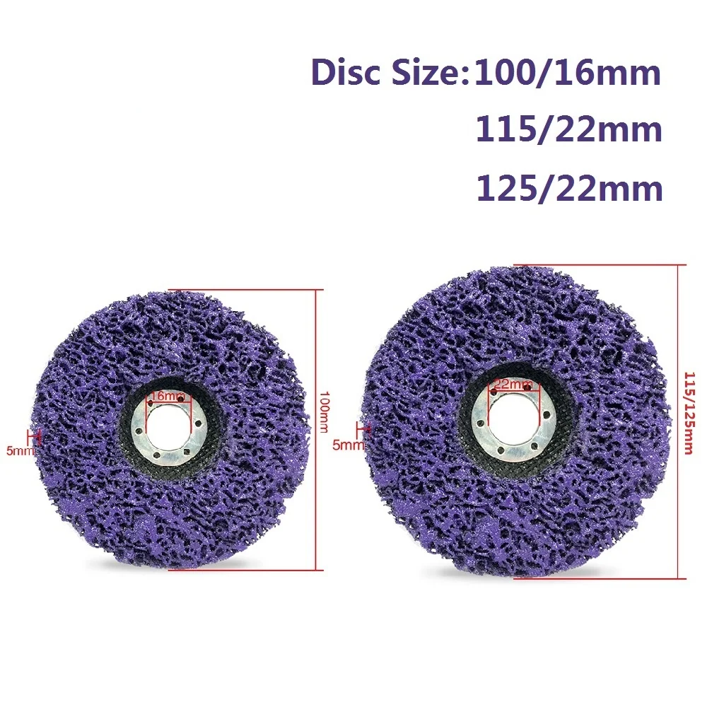 100/115/125mm Poly Strip Disc Abrasive Wheel Paint Rust Clean Remover Grinding Wheels for Motorcycles Durable Angle Grinder Car