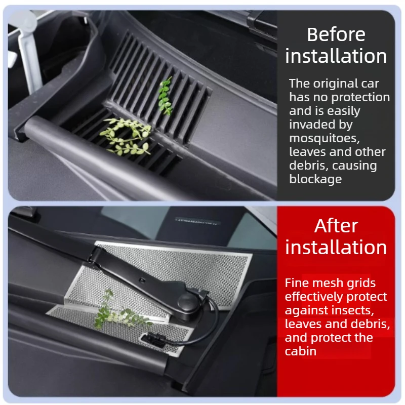 For Zeekr 001 2026 Front Hood Dust Cover Nacelle Out of Trend Protective Cover Insect Net Car Modification Accessories Supplies