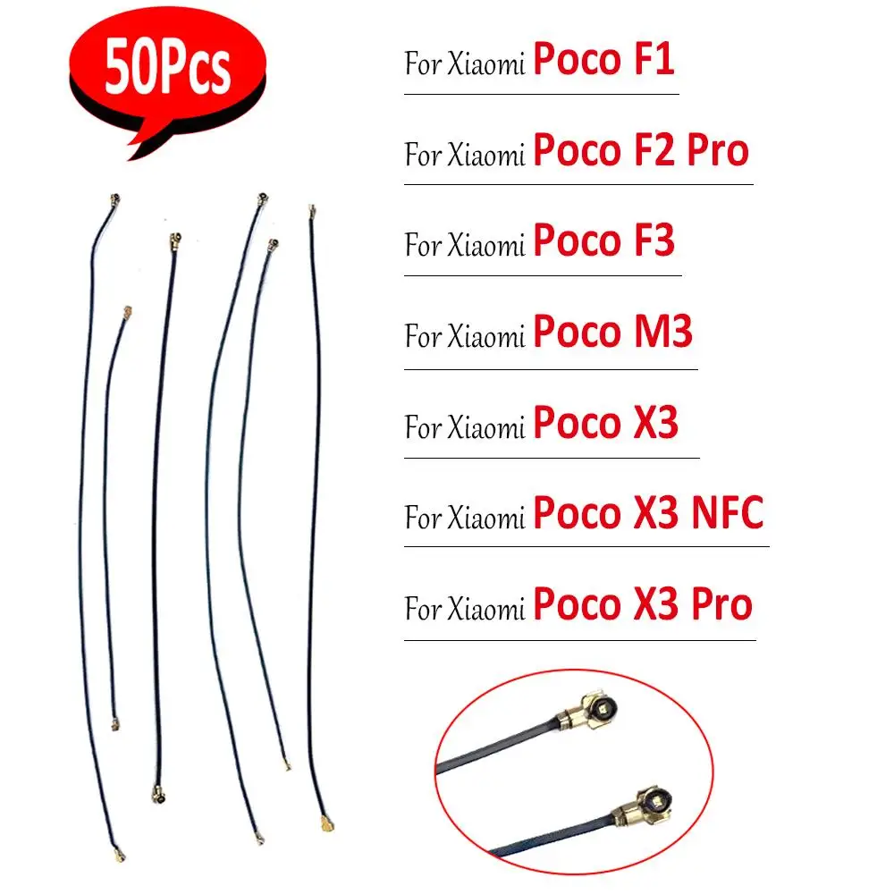 

50Pcs/Lot，NEW For Xiaomi Poco F3 F1 F2 Pro M3 X3 NFC Inner Wifi Antenna Connector Signal Flex Cable Wire Ribbon Replacement