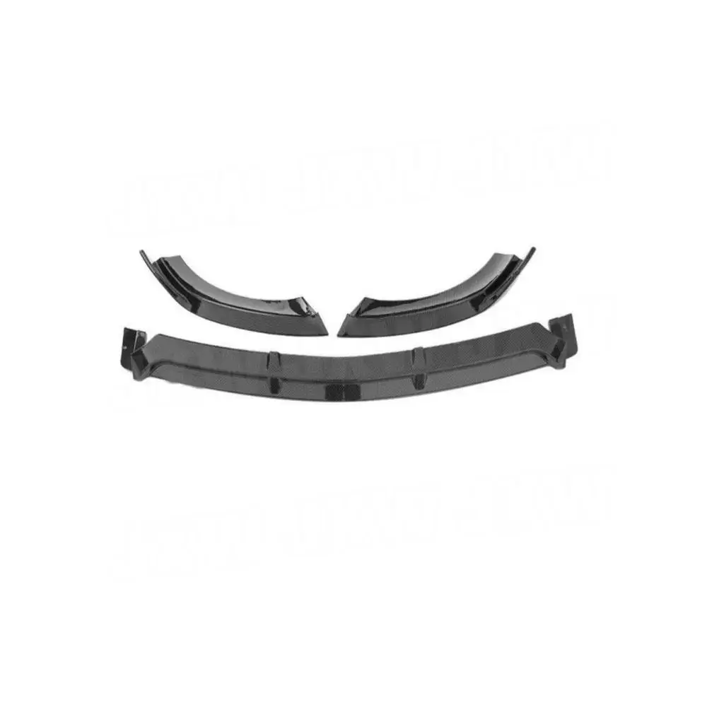 3Pcs ABS Gloss Black For Benz W213 E260 E300 E350 Sport 2021 Convertible Front Bumper Lip Spoiler Splitters Carbon Look