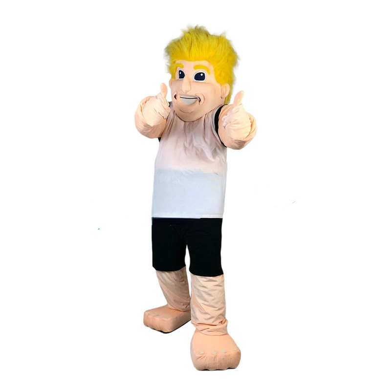 Little Boy Doll Costume Sports Muscle Youth Man Mascot Walking Puppet Stage Performance Costume Animal Costume Costume