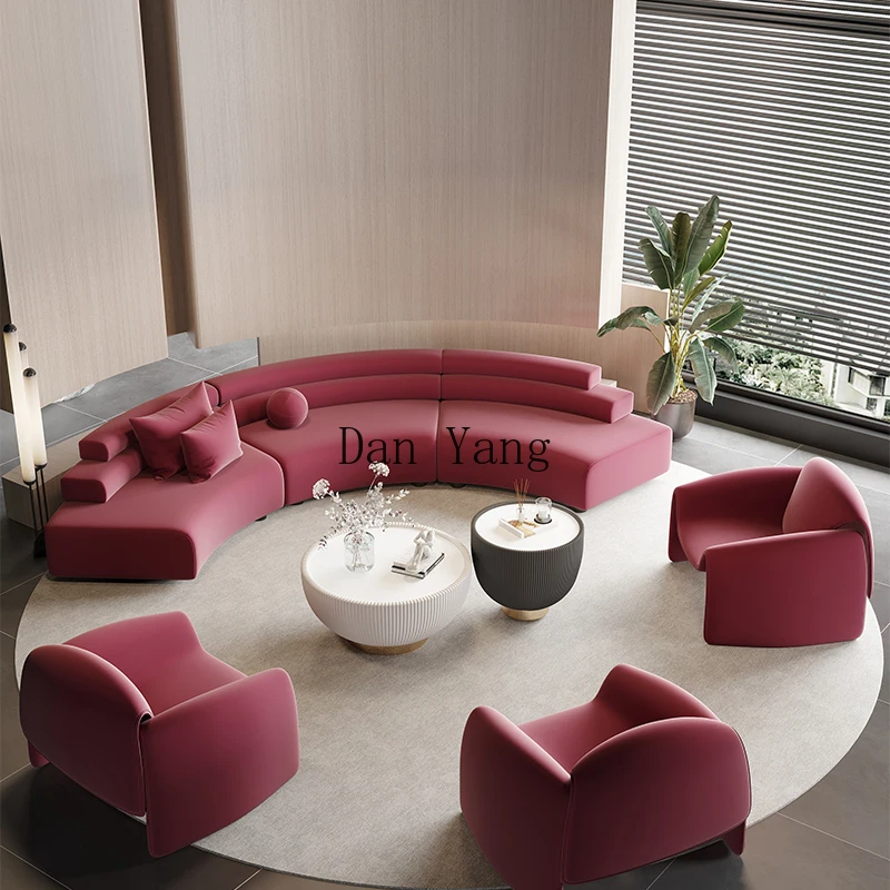 YJ semi-circular curved special-shaped sofa sitting area