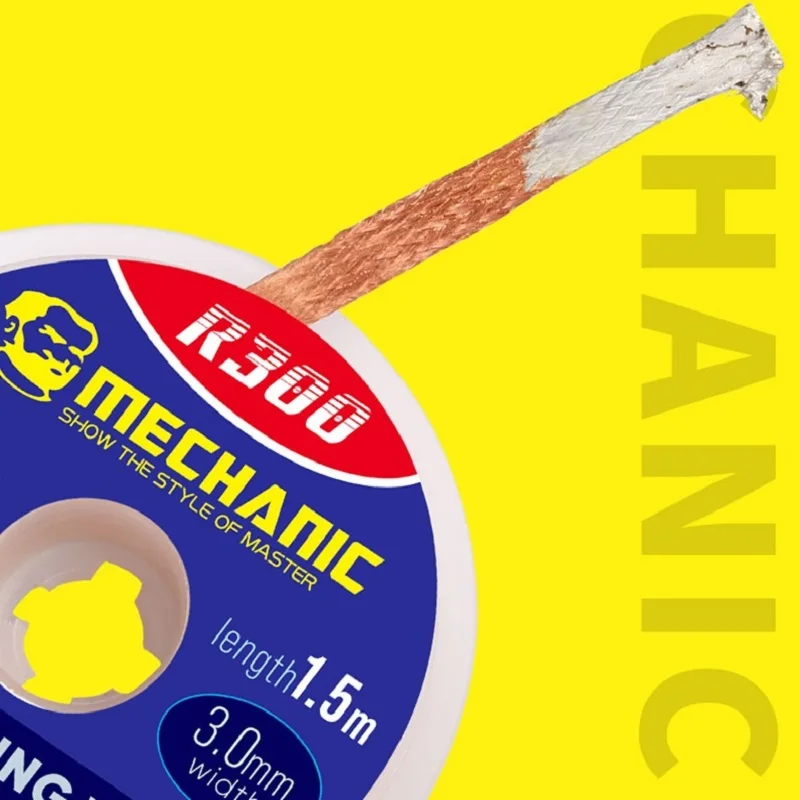 MECHANIC R300 1.0/1.5/2.0/2.5/3.0/3.5/4.0mm Width 1.5mLength Desoldering Braid Welding Remover Copper Solder Wick Wire Cord