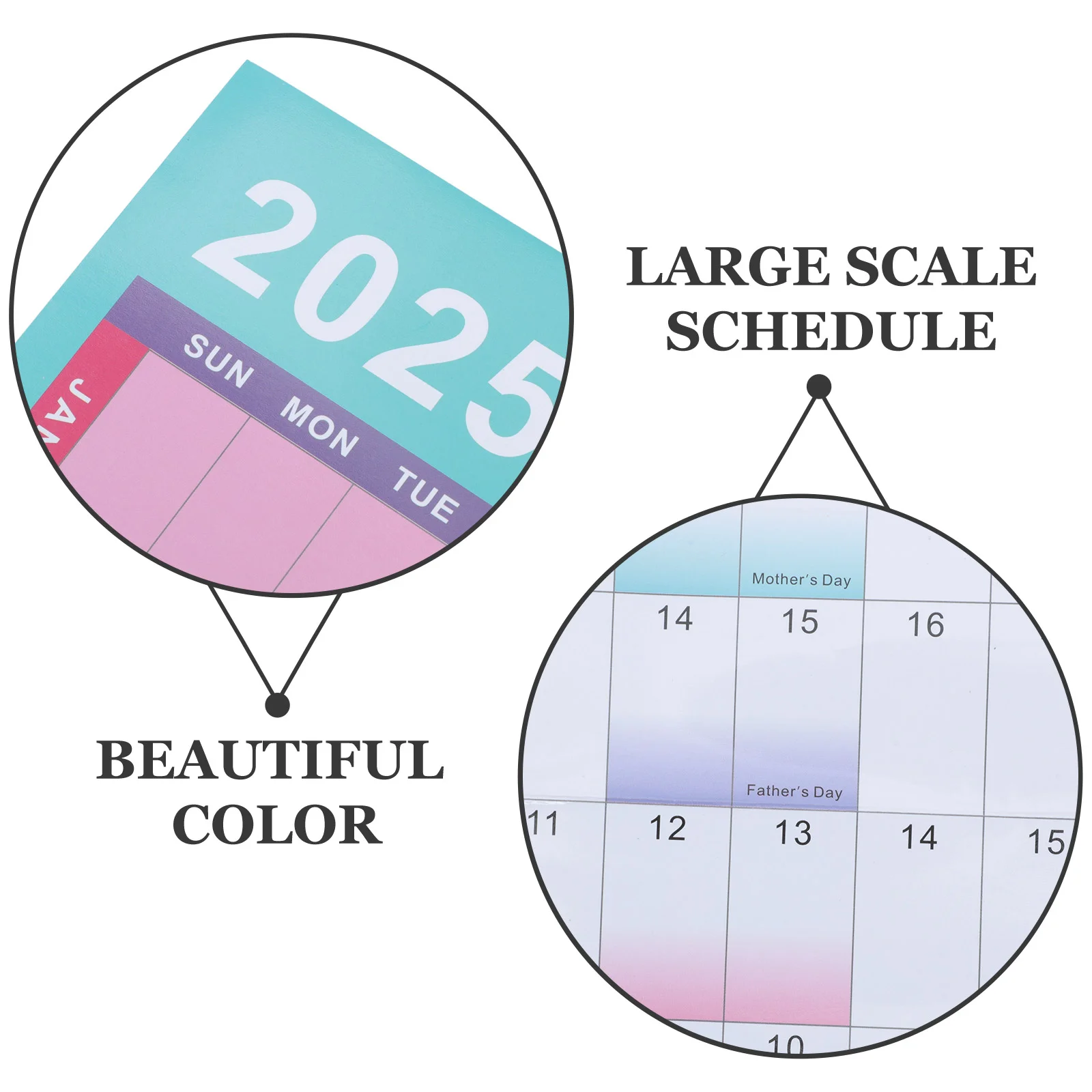 Digital Calendar 2025 Plan Wall Schedule Planning Daily for Home 9000X6000X010CM Office Hanging Agenda Adornment Work