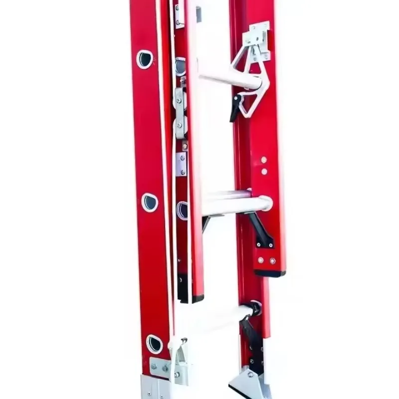 【Best-selling】  16ft 20ft 24ft 28ft 32ft 36ft 40ft Fiberglass Rope Extension Ladder