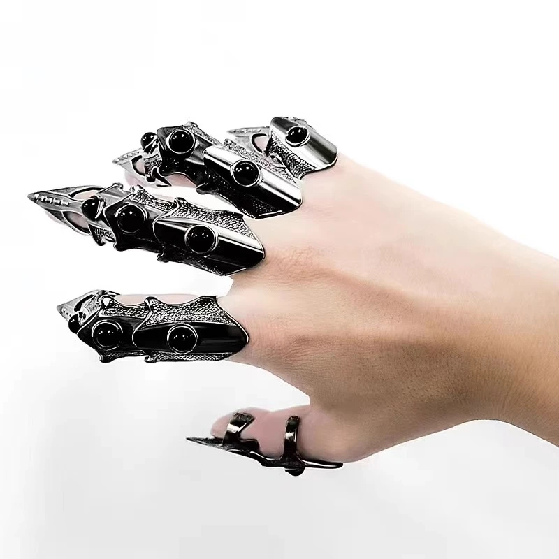 

Necromancer Armor Ring Skeleton Ring Tail Ring Exoskeleton Bracelet Active Joints Adjustable Men's and Women's Accessories Tide