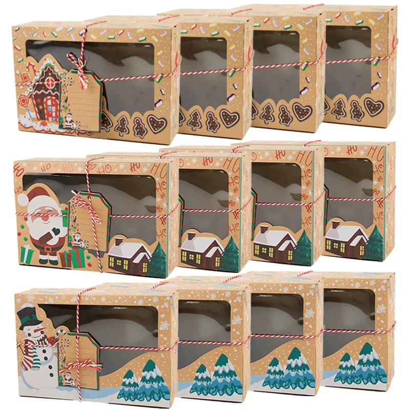 

Merry Christmas Gift Bag Xmas Tree Packing Box Snowflake Christmas Candy Box New Year 2025 Kid Favors Bag navidad 2026 novedades