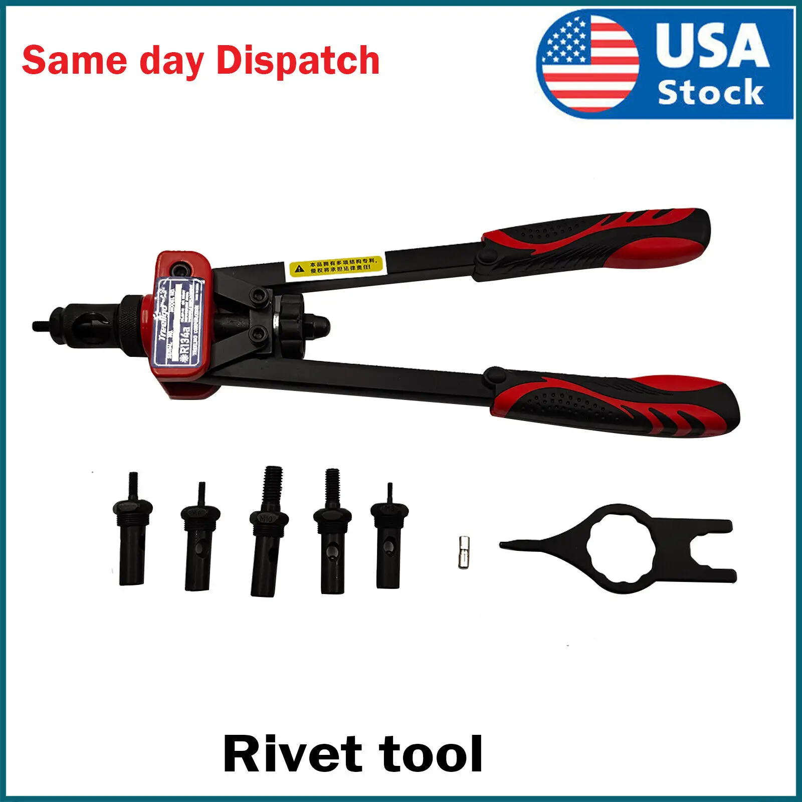 

Treeligo hand rivet nut tool Rivet Tool Kit Rivet Gun Kit 16Inch Manual Riveter Professional Rivet Nut Setting Tool Nut Setter