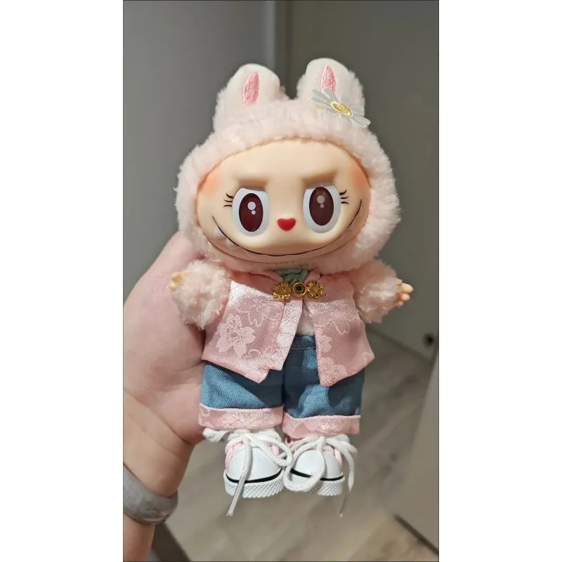 

Одежда для Labubu, комплект костюмов для куклы, костюм Тан, милый новогодний костюм в китайском стиле, подарок на вечеринку, аксессуары для кукол, только одежда