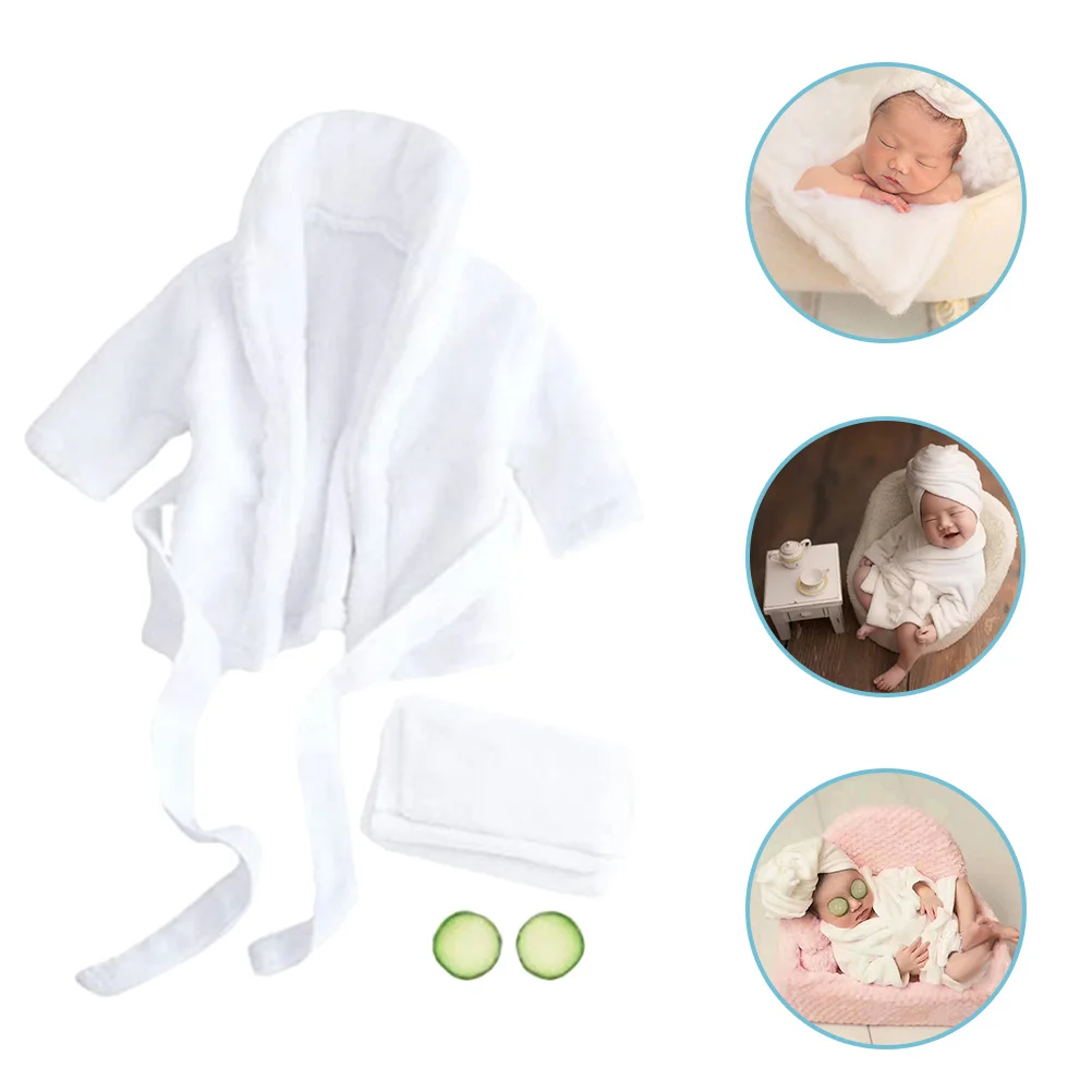 

1 set Cucumber Towel Bathrobe Set Bathrobe Prop For Photography Cotton Photo Outfit