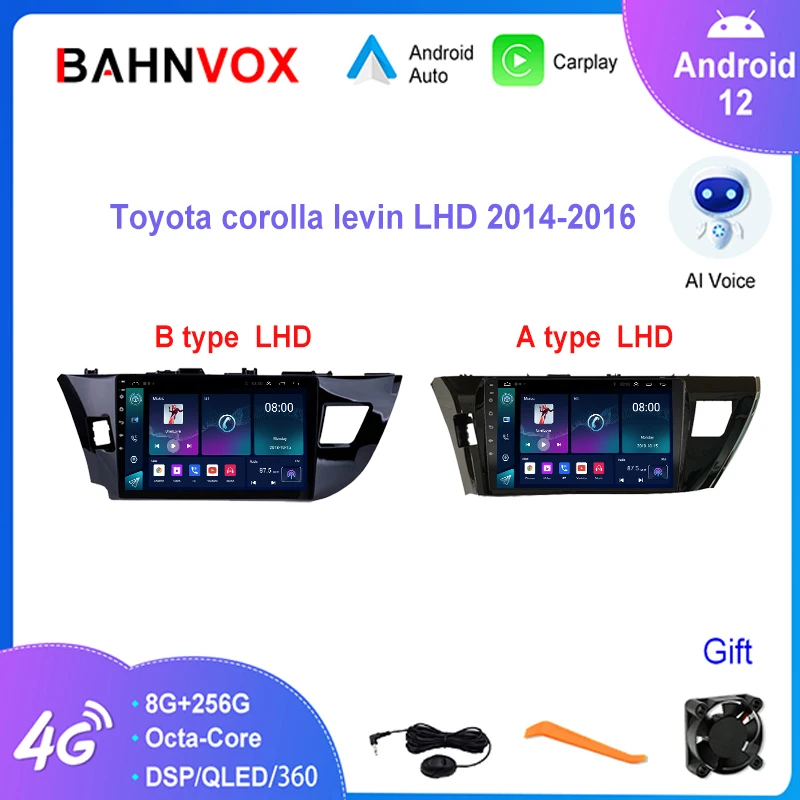 

10.1" Android 12.0 Car Radio for Toyota corolla levin LHD 2014 2016 Multimedia Video Player Navigation Stereo Screen Head Unit