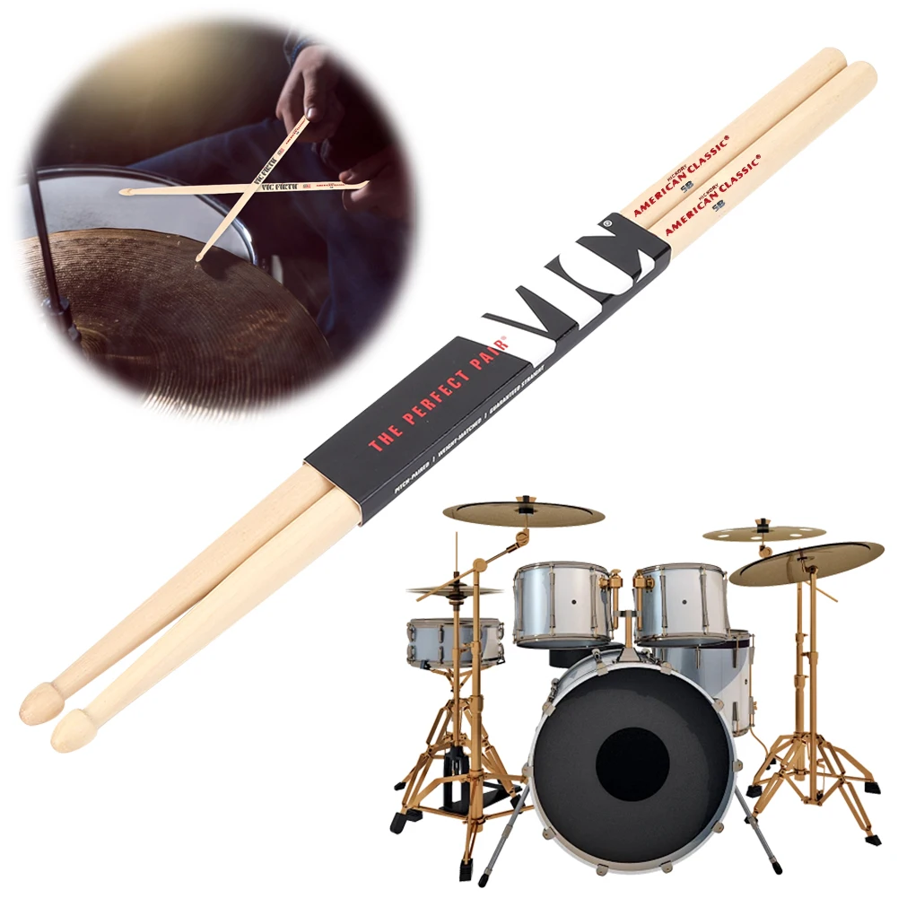 2PCS Drumsticks 5B American Hickory Drumsticks Mallets Jazz Drum Sticks Percussion Drum Sticks for Acoustic/Electronic Drum image 2