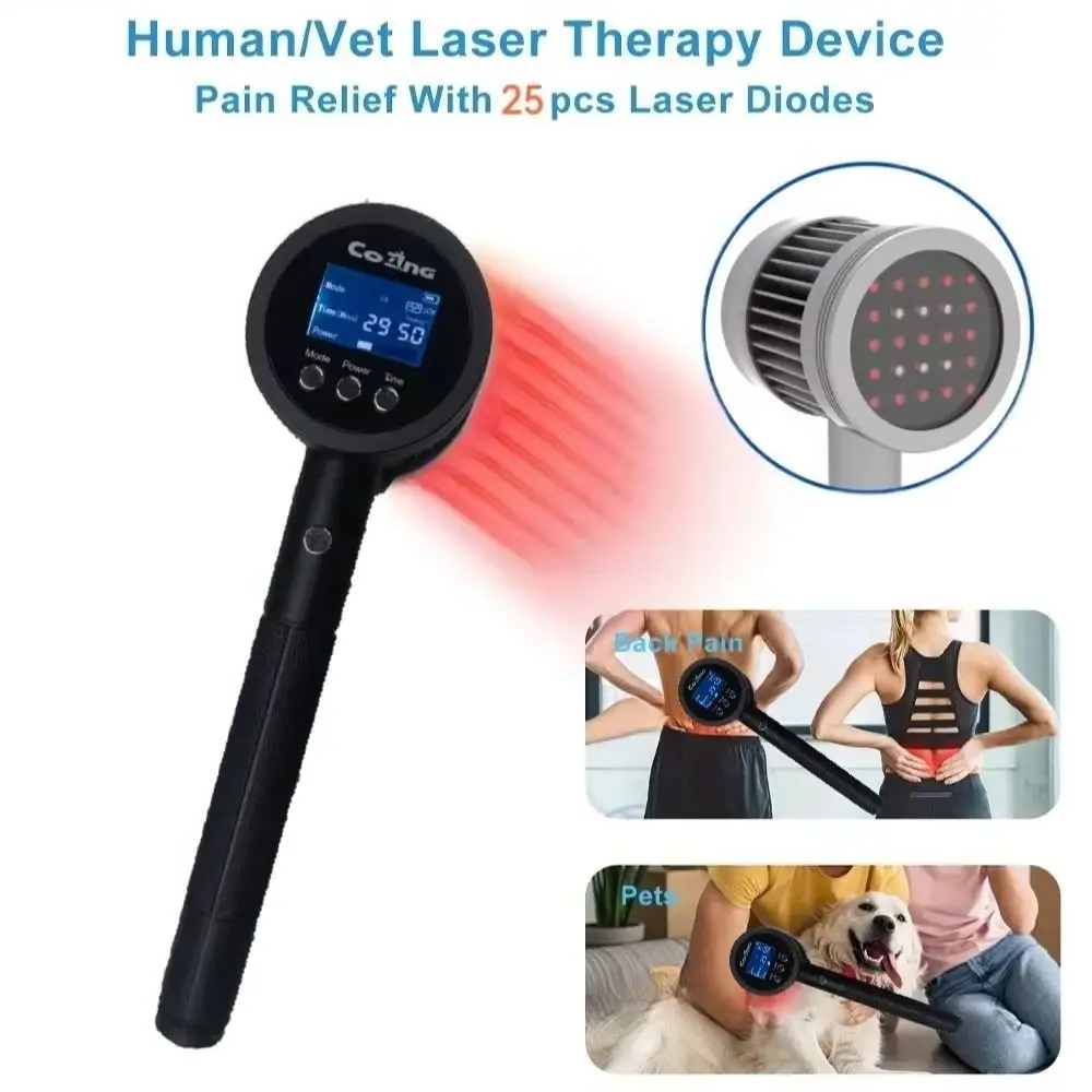 

Handheld HLKGO Laser Therapy Device with 808nm & 650nm Wavelengths for Fast Physical Therapy Pain Relief
