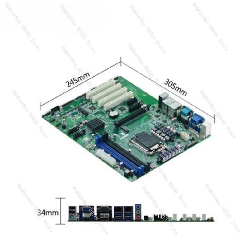 15DM Industrial Motherboard LGA1151 B150 Chip Dual Gigabit LAN 10 COM Ports Multiple USB for Embedded Automation