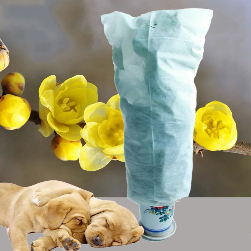 1Pcs Plant Protection Cover Non-Woven Breathable Adjustable String Tree Flower Garden Greenhouse Protective Shelter