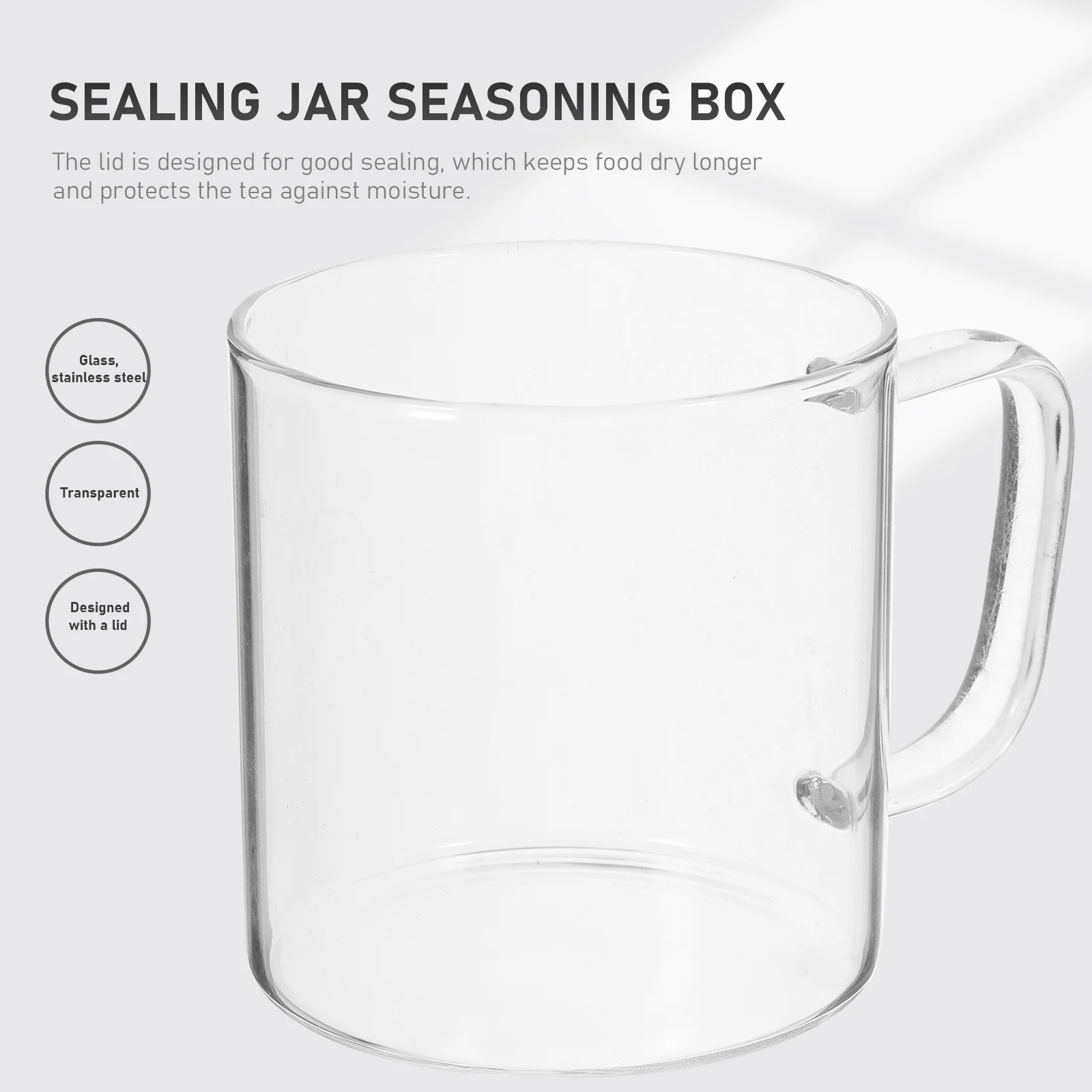 

Glass Airtight Storage Jar Clear Tea Canister Coffee Bean Candy Container Kitchen Home Storage Holder Sealed Snack Food Jar