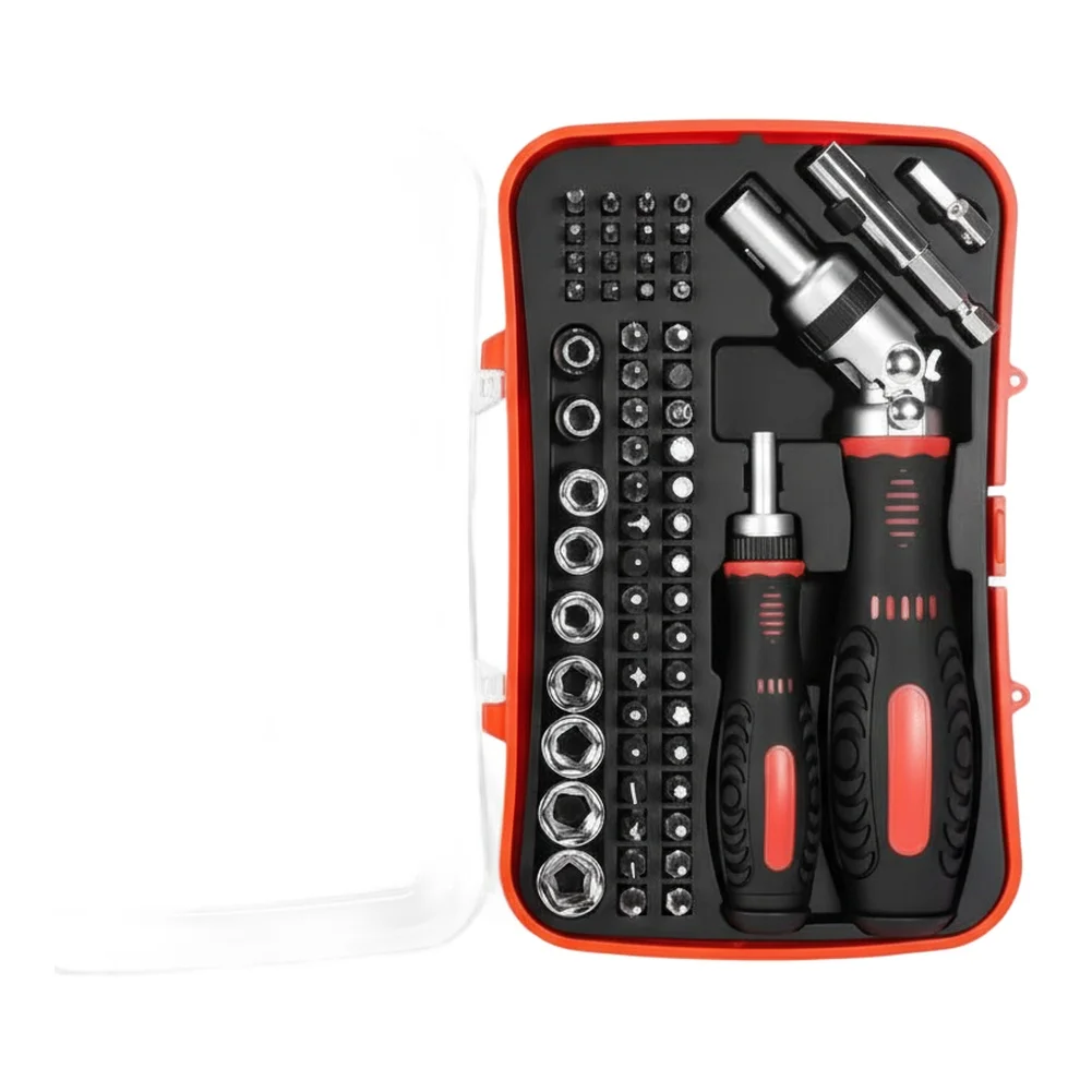 

Ratcheting Screwdriver Set Magnetic Screwdriver Bit Set With Rotatable Ratchet Handles Sockets Bits Household Repair Tool Kits