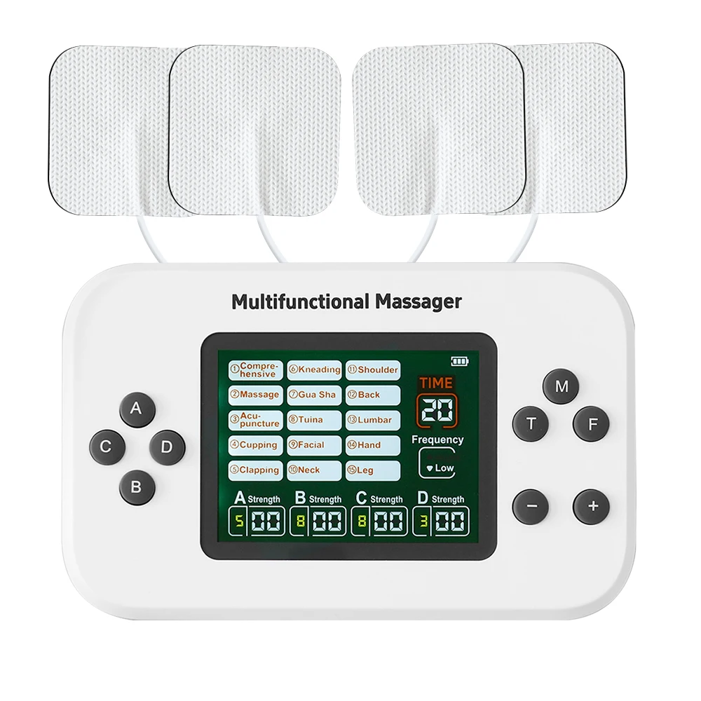 

Электростимулятор мышц, десятки, 15-режимный электростимулятор, импульсный физиотерапевтический массажер, перезаряжаемое устройство для похудения, расслабления