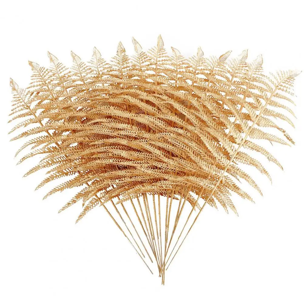 

Artificial Golden Plant Faux Golden Plant Realistic Reusable Plastic Faux Leaf Plants Golden Non-withering Decor for Home