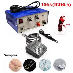 DX-80A 100A Spot Welding Hand Held Pulse Spot Welding Machine Small Laser Welder Jewelry Coil Bracelet Interface Soldering Kit