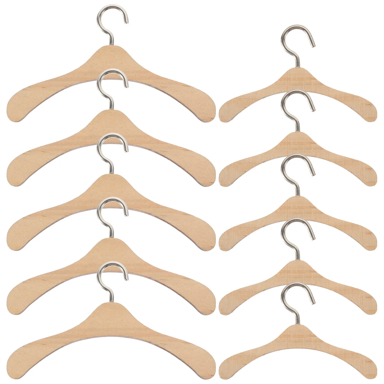 

10 шт. миниатюрных вешалок-имитаций, маленькие стойки для одежды для декора миниатюрных домиков, реалистичные крошечные вешалки для хранения и демонстрации одежды