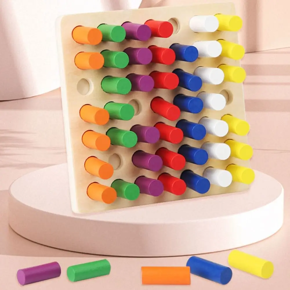 Tablero educativo cognitivo de Color de madera, juego de mesa interactivo a juego de colores, pensamiento lógico Montessori