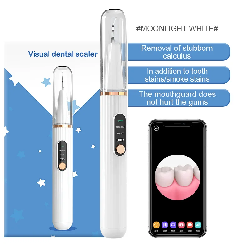 Ultrasonic Teeth Cleaner Dental Tartar Stone Remover HD Visual Scaler Electric Oral Irrigators  Whitening