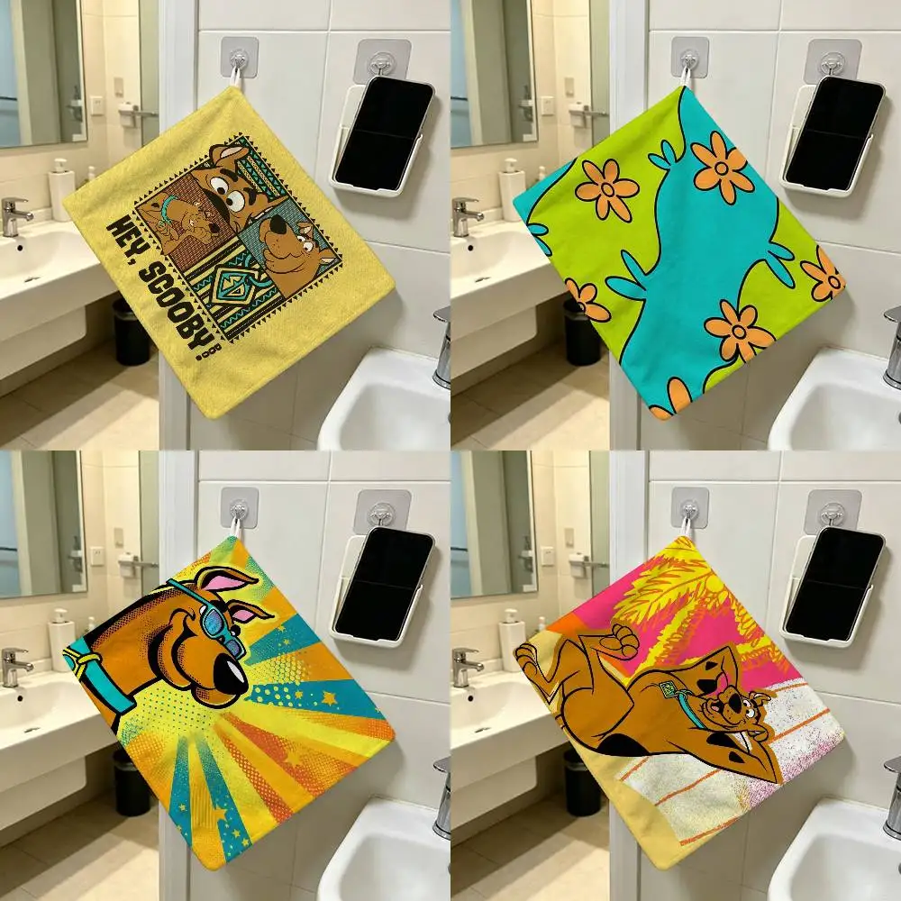 S-Scoobys Cartoon D-Doos Polyester-Baumwoll-Handtuch zum Aufhängen, Küchenwischtuch, langlebig für den ganzen Haushalt