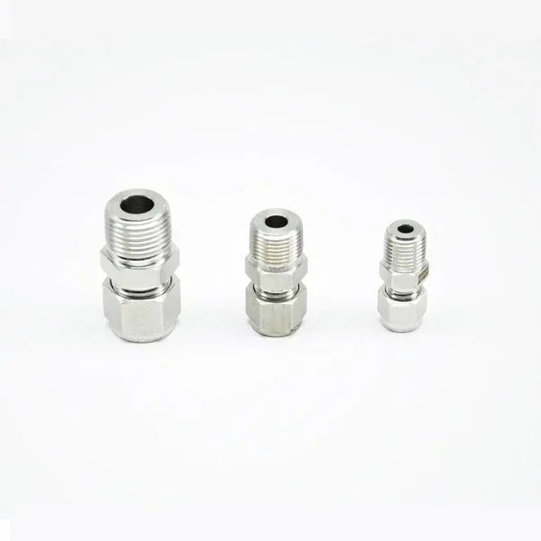 

Compression Tube Male Adapters Union Fitting 316L Stainless Steel 3/8" NPT AFKLOK Type Double Ferrule Fittings Male Connector