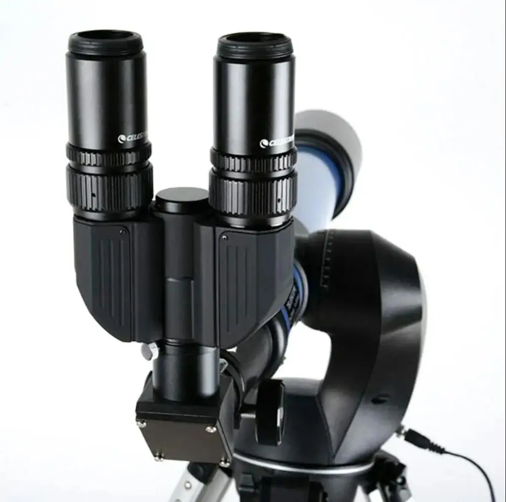 

Bino Viewer Binocular View for 1.25" Eyepiece Telescope Monocular to Binoculars Adapter with 3x 1.8x Barlow Lens