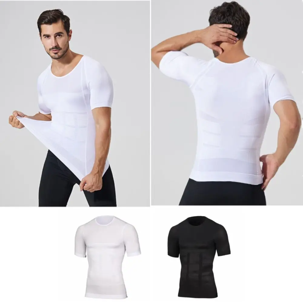 Breathable Belly Contracting Body Shaper Men Thin Lingerie Slimming Shapewear Undershirts Tummy Control Men's Underwear M
