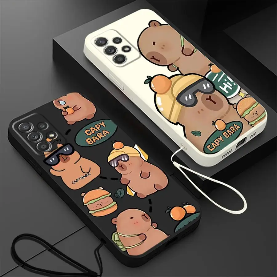 

Чехол для телефона Samsung Galaxy A15 A22 A52 A11 A12 A24 A35 A51 A34 A36 A26 A13 A14 A16 Soft Cover Capybara Cute