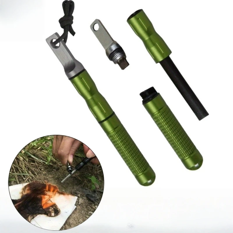

Outdoor Windproof and Waterproof Portable Emergency Lighter Multifunctional Camping Rescue Equipment Fire Rod Tools