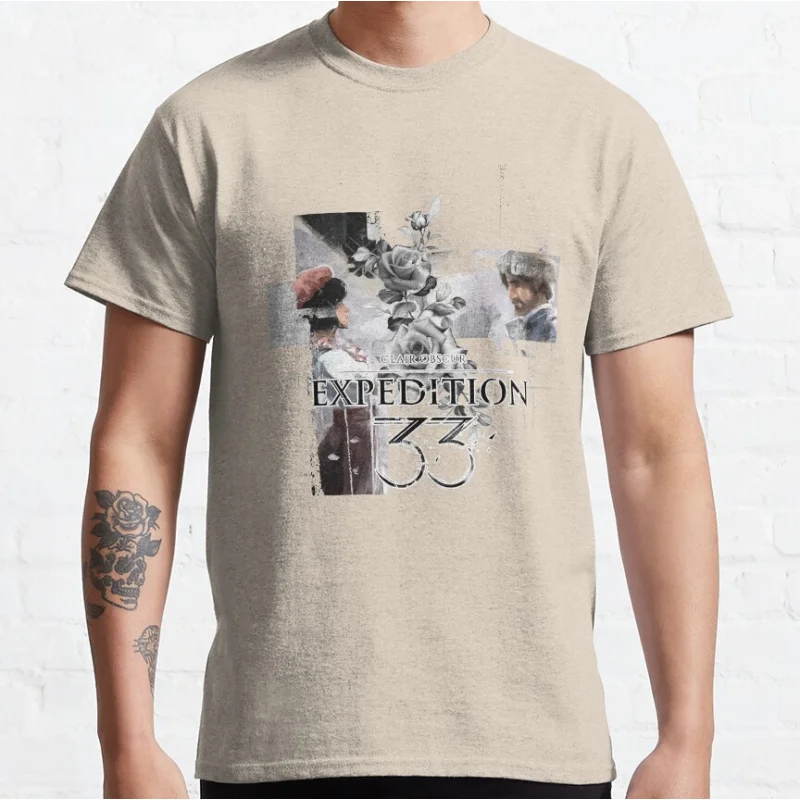 expedition33 Clair Obscur Expedition 33 Dark Fantasy video game T-shirt Gift for Gamer Large size Adult Tops S-6XL - Image 2