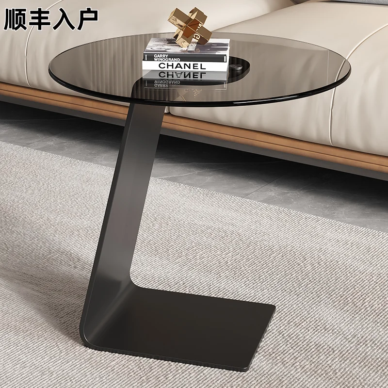 

Tempered glass coffee table, living room sofa, Italian side table, light luxury, modern simplicity, advanced minimalism