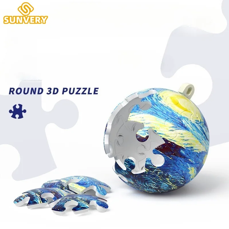 Puzzles 3D pour enfants, porte-clés, jouets bon marché pour étudiants, Football, basket-ball, porte-clés créatif, pendentif, cadeau de fête intelligent