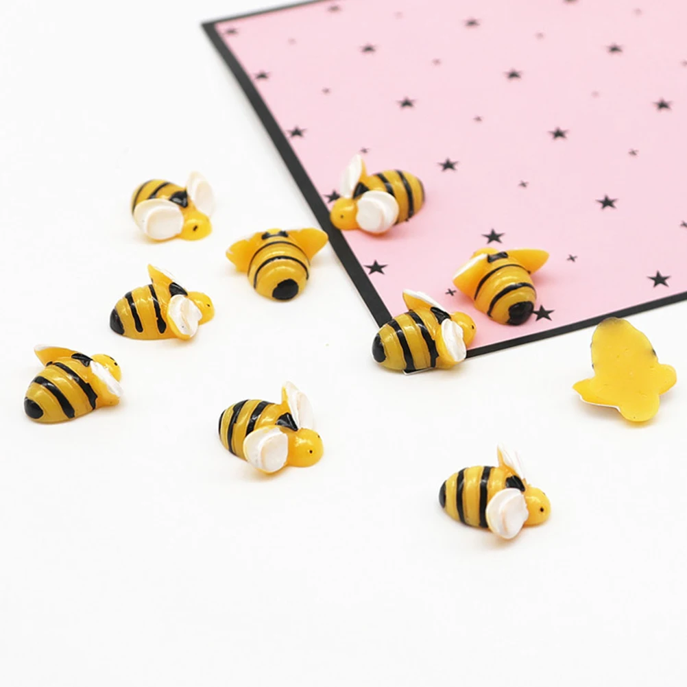 

75pcs Resin Decor Lightweight DIY Decorations Tier Tray Decor Items for Bee Decorations Craft Bee Stickers Projects