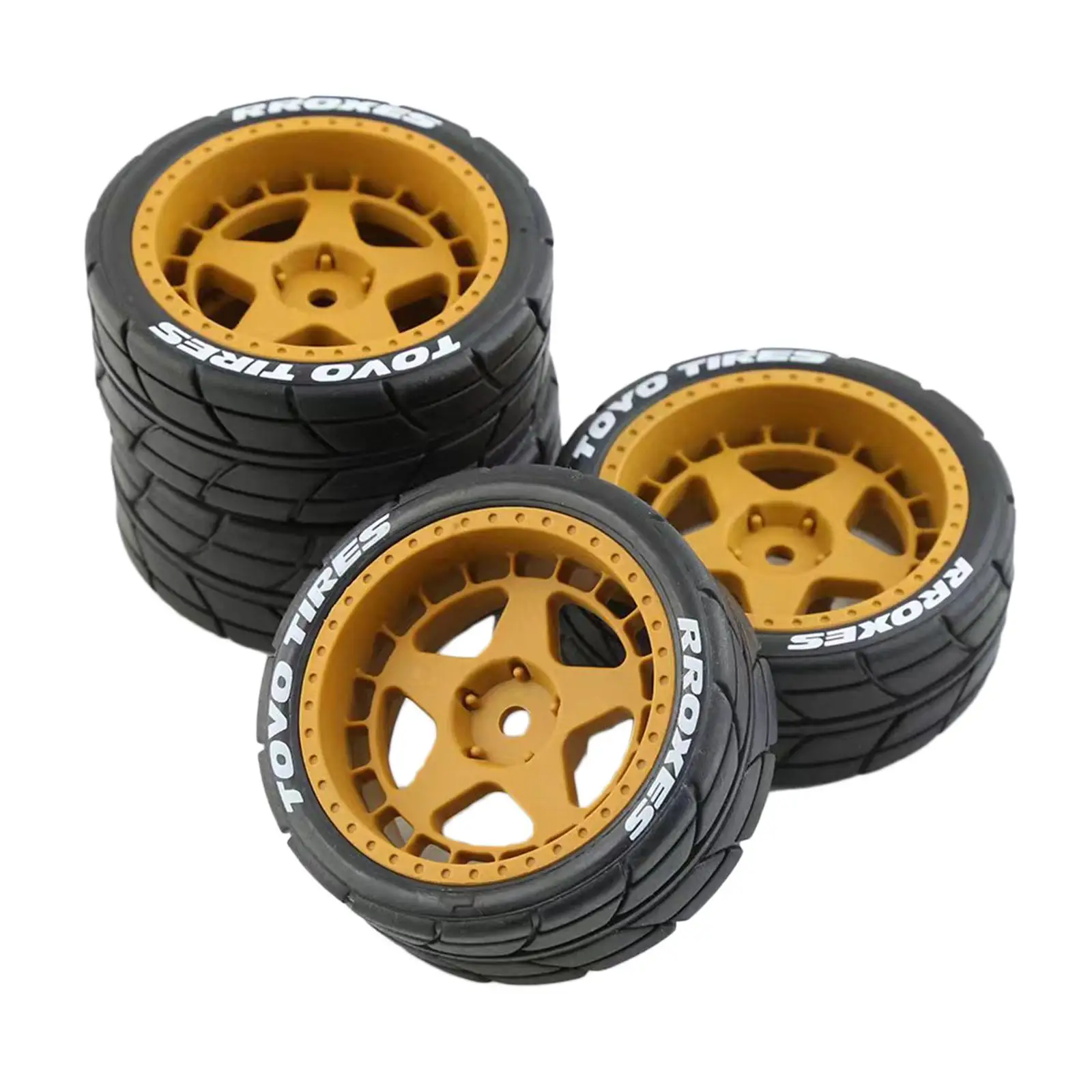 

4Pcs RC Rubber Tyre for TT02 XV01 1/10 On Road Touring Car Parts