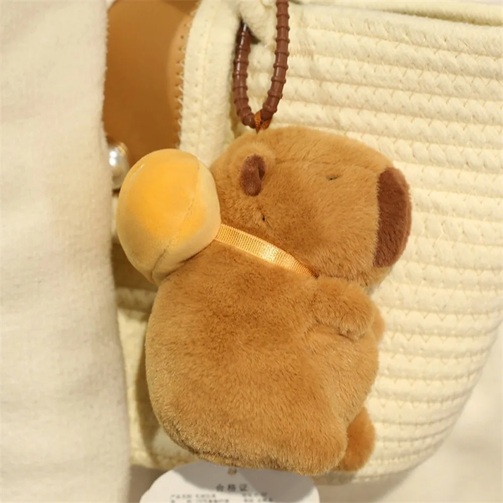 

Creative Bread Capybara Plush Doll Keychain Cartoon Baking Capybara Plush Toy Fluffy Simulation Capibara Fluffty Doll Home Decor