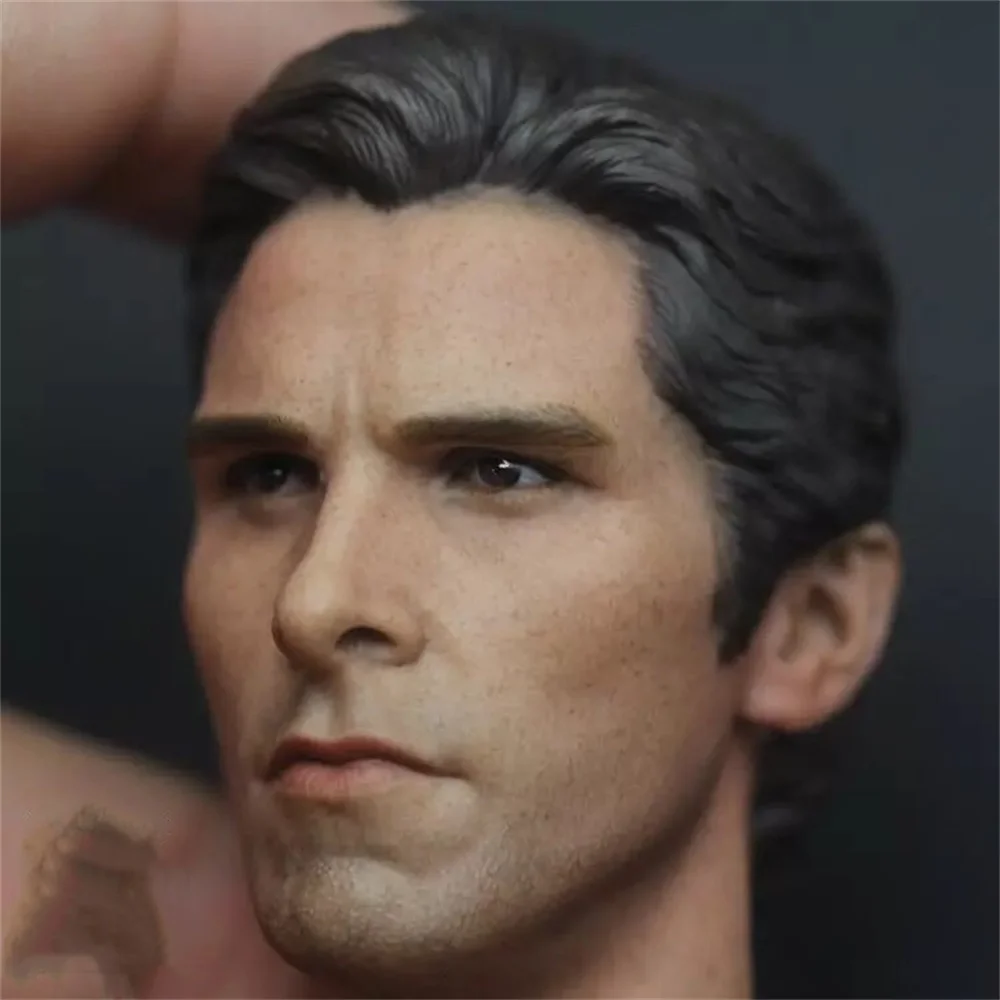 Christian Bale 1/6 Head Sculpture Carving   Anime  Toys Soldier For 12inch TBleague Phicen Action Figure Movie  Model Toy