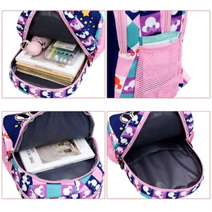 Mochila Disney Cartoon para meninos e meninas, Mickey Mouse, Minnie, sacos escolares pequenos, crianças do jardim de infância, fofos, rosa 10 principais vendas kit mochila escolar minnie - №9