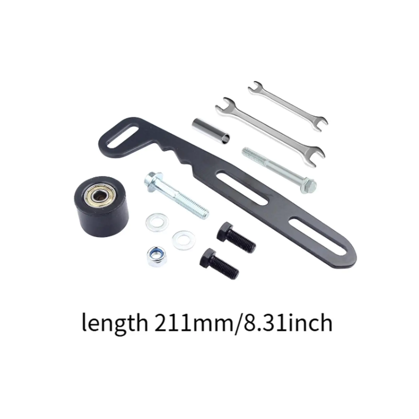 Bike Chain Adjuster Iron Mini Bike Chain Tensioner Kit Bracket with Roller Drivetrain Upgrade for Coleman CT200U BT200X CT100U