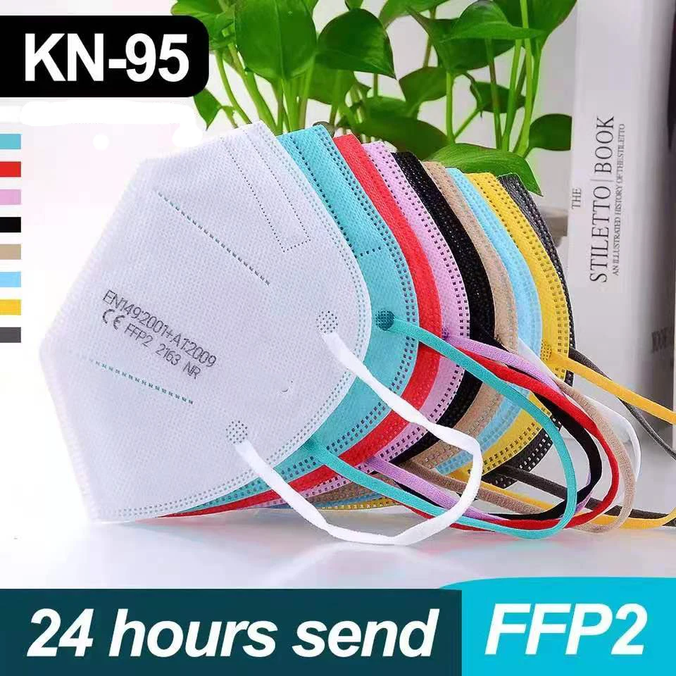 10-100pcs Kids KN95 Mask 5Layers Child Disposable Mask Dust Mask Full Face Masks Non-woven Fabric Facemask Virus Mouths Fpp2